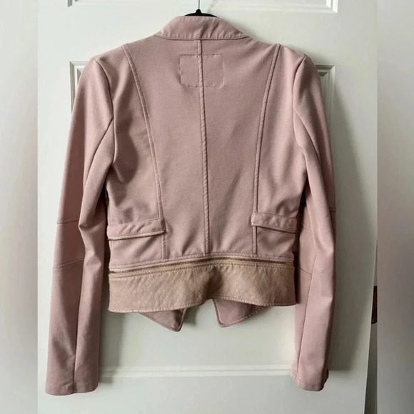 Shinestar Pink Jacket w/ Faux Leather Trim - Picture 2 of 5